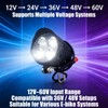 2PCS 36V 48V Ebike Headlights with 2-Pin Connectors Fit for