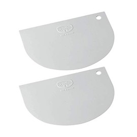 Dr. Oetker 1635 Classic Dough Scraper, Flexible Plastic, White (Pack of 2)