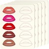 5 hojas de silicona falsas para practicar tatuajes de labios,