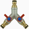 2-Way Splitter with 3 x 1/2 Inch Connector for Hose