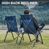 EVER ADVANCED Folding Padded Camping Chair 4 Positon Adjustable Recliner