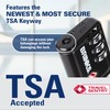 Brinks TSA Accepted Indicator Luggage Lock, Black - Resettable Combination,