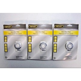 Defiant 3 Pack Defiant 1000015595 Turn Indoor-Outdoor on/off  Electric Wall Switch Timer