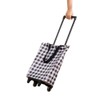 Foldable Shopping Cart Bag with Wheels and Retractable Handle for