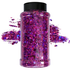 TORC 1 Pound Purple Holographic Glitter 16 oz Mix Chunky Glitter Bulk for Resin Craft Cosmetic Art Festival Decoration
