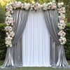 20ftx10ft Black Silver Glitter Sequin Backdrop Curtain for Parties, Wrinkle