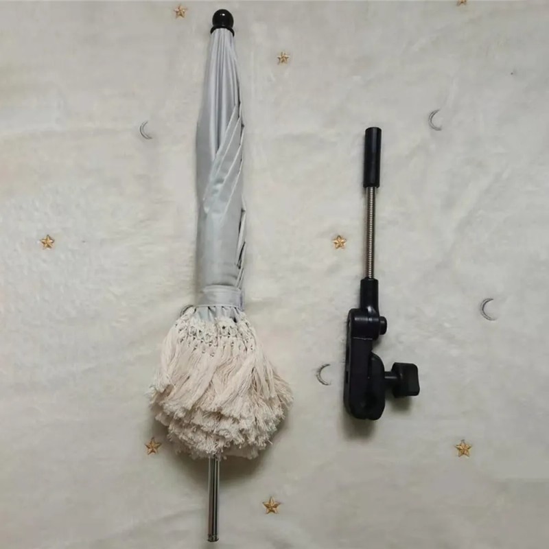 Sombrilla Plegable Portátil Con Abrazadera Para Cochecito,