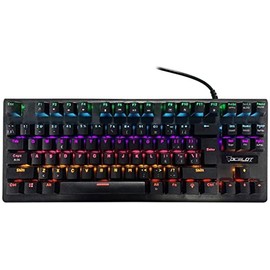 OCELOT GAMING Teclado Gamer Compacto OGMK02. Mecánico de Switch Azul, Fabricado en Plástico, Iluminación Led Tipo RGB Ajustable, Tecnología PlugPlay. 