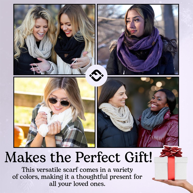 Funky Junque Infinity Scarf - Charcoal (Confetti)