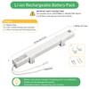 HUIYEETEX DC1278B 12V Rechargeable Battery Pack for Motorized Blinds&Shades, Reloadable