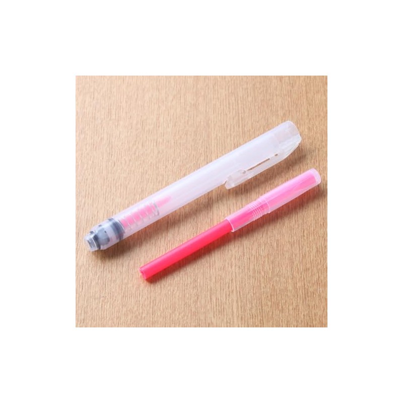 MUJI NBC45A8A Polypropylene Retractable Highlighter, Pink