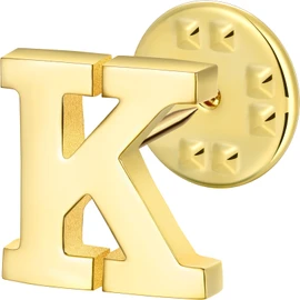 Initial Lapel Pin for Men Women, Brooch Pins for Men Suits, Metal Button Pins in 18K Gold and Silver Tone., Metal, no gemstone