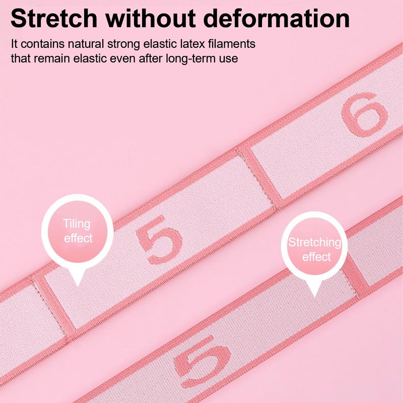 Pack of 2 Yoga Stretching Band, Stretch Band with 8