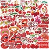 50 Pcs Cherry Stickers for Kids Teens Adults Boys Girls