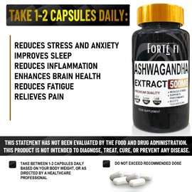 Ashwagandha High Strength - Cortisol Reducing Supplements - Natural Stress Relief and Vitamins for Tiredness and Fatigue - Effective Cortisol Cleanse and Energy Booster for Tiredness