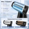 Mens Back Shaver with Long Handle, Multifunctional Cordless Back Shavers