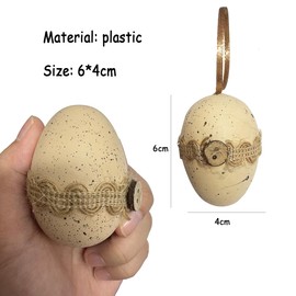 Easter Eggs Decorations, Onlvmyur 12 Pieces Easter Eggs for Hanging Painted Plastic Eggs 6 cm Easter Decorations for School Home Office Parties
