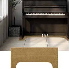 PPGE Soundproof Rug for Piano, Upright Piano Carpet Protector Sound Dampening Non-Slip Carpet Acoustic Pads Sound Proof Floor Mat Soundproofing Blankets Sound-Absorbing Mat 160x70cm(Color:Brown)
