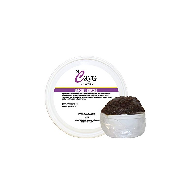 3CayG Direct Bacuri Mantequilla 100% pura sin refinar, 8 oz