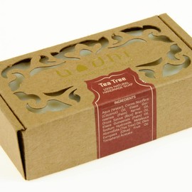 Bodhi® Natural Soap Tea Tree 100 g / with Coconut Oil and Tea Tree Essential Oil, for Problem Skin and Very Dry Skin, Handmade/Organic & Vegan