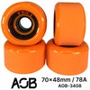 AOB Premium Longboard/Cruiser 2K Wheels (4 Pieces) Set Concentricity Calibrated