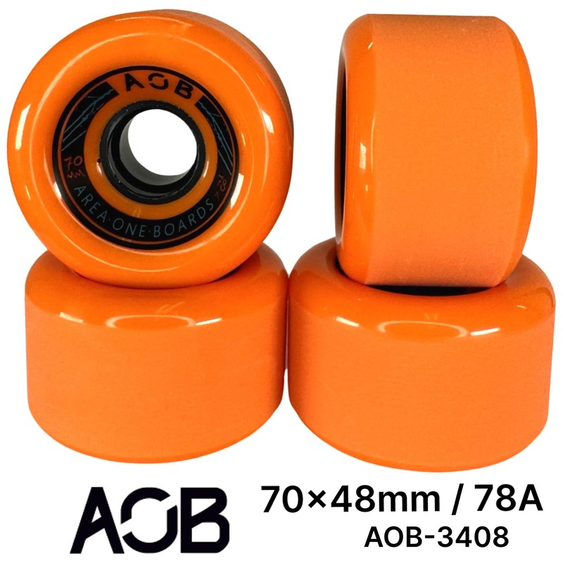 AOB Premium Longboard/Cruiser 2K Wheels (4 Pieces) Set Concentricity Calibrated
