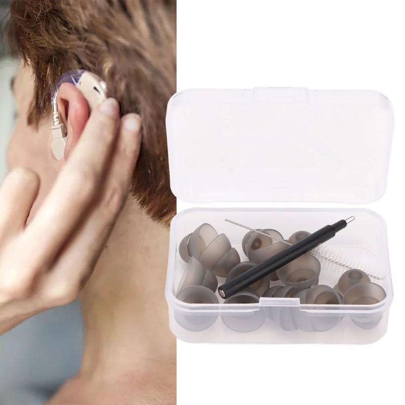 Hearing Amplifier Plugs Double Layers Silicone Ear Plug Tips Dome