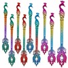 Lopenle 24 PCS Colorful Peacock Gel Pens Fancy Feather Pens