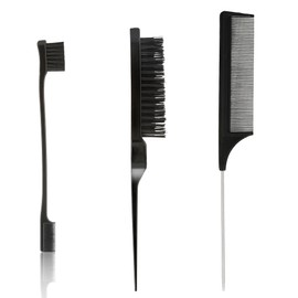 Slick Back Hair Brush Hair Brush for Women Hair Combs for Women Edge Brush Hair Brush for Men Hair Comb Hair Styling Tools Curly Hair Brush Slick Back Hair Stick Fine Tooth Comb Set Slick Back Stick