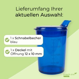 Medi-Inn Sippy Cup 250 ml Drinking Opening 12 x 10 mm Blue 1 Piece