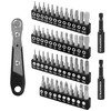 49-Piece Screwdriver Bit Set with Right Angle Screwdriver, S2 Steel,