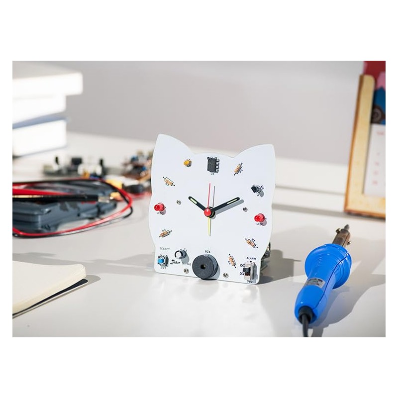 ELEKIT TK-745 Melody Clock 2 Cat Shape Alarm Clock Soldering