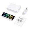 OQIMAX Digital Alarm Clock LED Display RGB Alarm Clocks Bedside