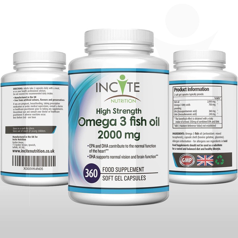 Omega 3 Fish Oil - 360 Soft Gels (4 Months