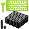 100 Pack 5ml Black and Green Lip Balm Containers with