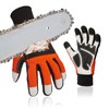 Vgo... Chainsaw Gloves,12-Layer Chainsaw Protection on Left Hand Back,Safety Goat