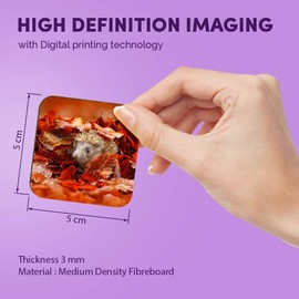 1 x Square MDF Fridge Magnet - Adorable Hedgehog Garden Wildlife 8852