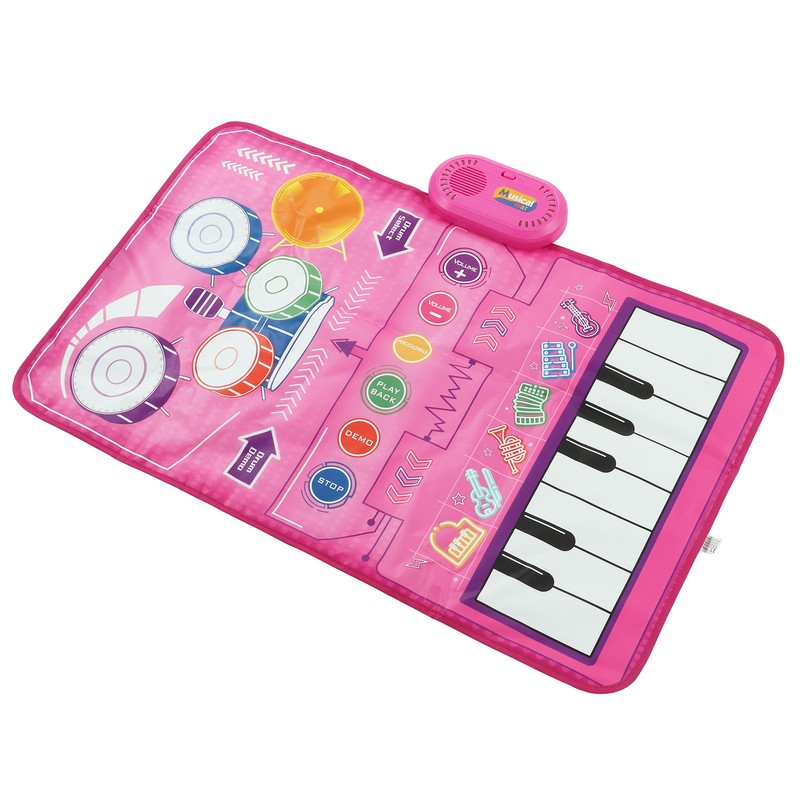2 in 1 Touch Piano Drum Mat Early Educational Portable