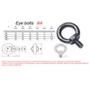 M8 Lifting Eye Bolts Made from Marine Grade A4 Stainless