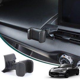 Hcilloend New Mazda Roadster ND Smartphone Holder, Smartphone Holder, Car Smartphone Stand, Mobile Holder, Smartphone Stand, Rotation Clip, Switch, Air Conditioner Button, ABS, One-Handed Operation