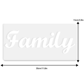 Family Router Inlay Template Woodworking Clear Acrylic Router Jig Word Inlay Craft Template DIY Handcraft Router with Protective Film for Creating Unique Inlays in Signs (12''X6'')
