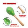 Wuyituart 2 Pcs Maracas Wooden Rattles Shaker Hand Music Instruments