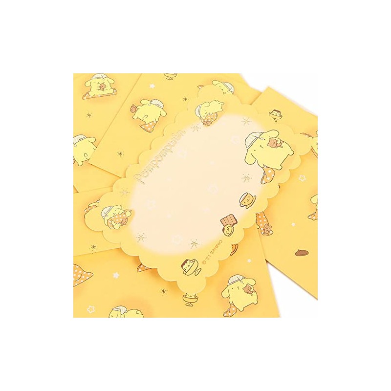 Sanrio Sanrio Pompurin Message Card Set (Blanket) with Envelopes, Seal,