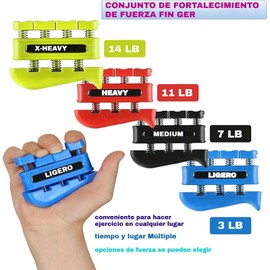 4Pcs Finger Enhancer - Ejercicio de Fuerza para Dedos,Entrenador de Mano Ajustable para Músicos,Escaladores y Terapia,Ejercitador de Mano para Restaurar y Fortalecer las Articulaciones de los Dedos