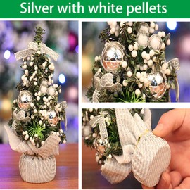 Tabletop Christmas Tree 20cm Mini Artificial Christmas Tree Star Tree, Christmas Decorations Tabletop Small Xmas Tree for Holiday Indoor DIY Christmas Decor Green