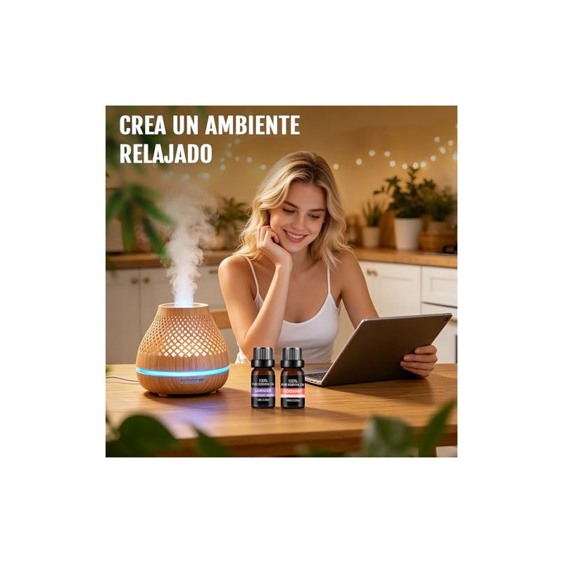 Aceites Esenciales Aromaterapia Set Botellas Kit Elaborado Ingredientes Naturales Adecuado