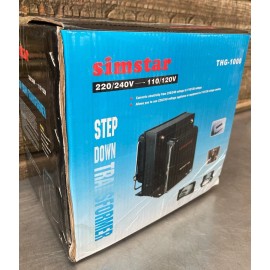 SimStar THG-1000 Watt 220V to 110V Step-Down Transformer Voltage Converter