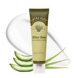 Aruba Aloe After-Sun Skin Repair Lotion - Hydrating and Soothing - Enriched with Aloe Vera - 2 oz Tube