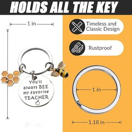 ChillOutPal Teacher Appreciation Gifts - Teacher Keychain Set Perfect Christmas and Valentines Day Gifts for Teachers