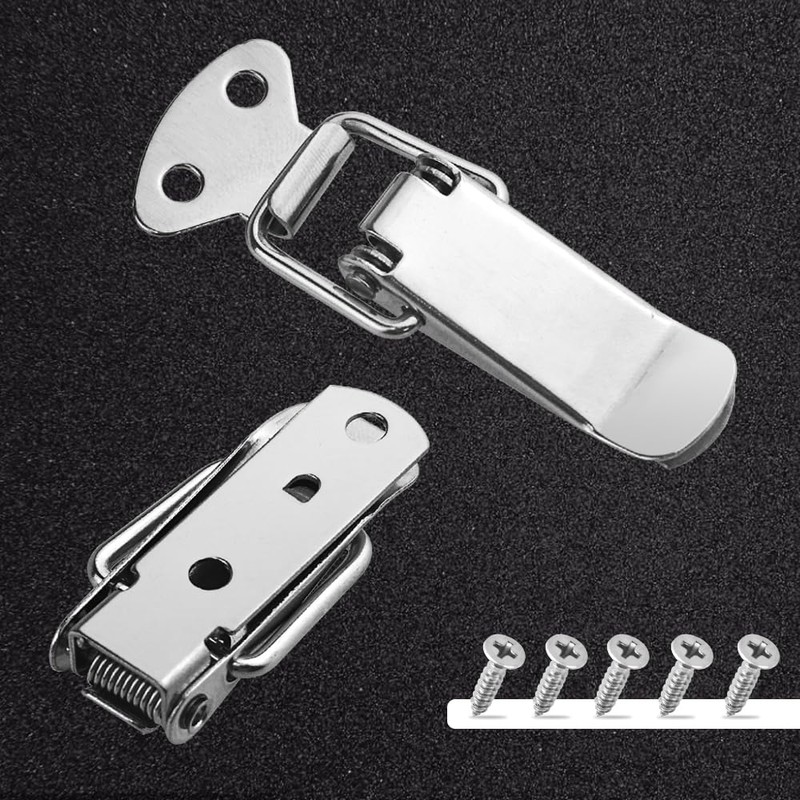 WMYCONGCONG パッチン錠 10個入り 全長72mm 304 ステンレススチール トグルラッチ パッチン錠掛け金 引き出しラッチ キャビネットラッチ